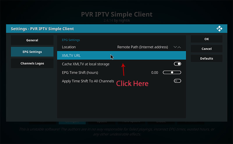 Install IPTV on Kodi - step 8