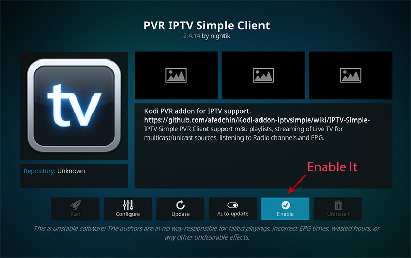 Install IPTV on Kodi - step 10