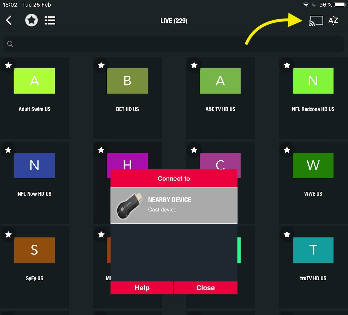 cast IPTV on chromecast