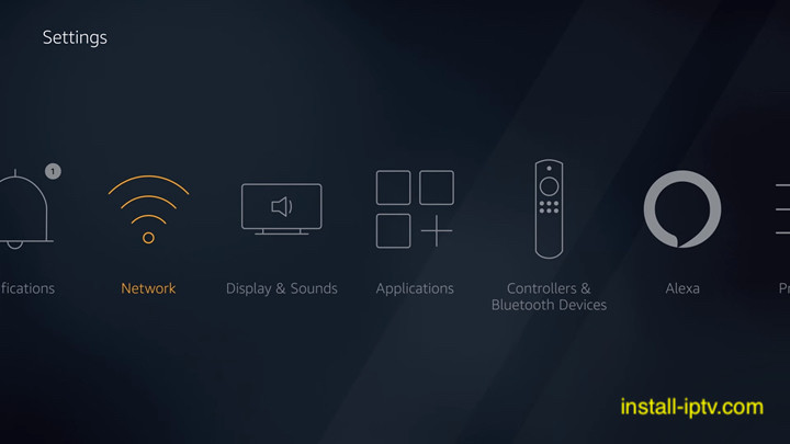 Fire TV stick settings page